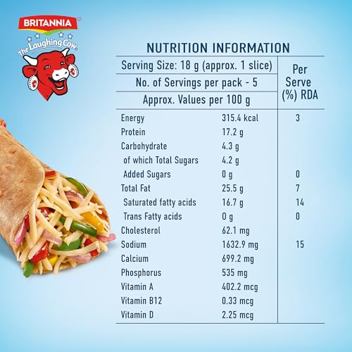 Image of Britannia The Laughing Cow Cheese Slices, 100g