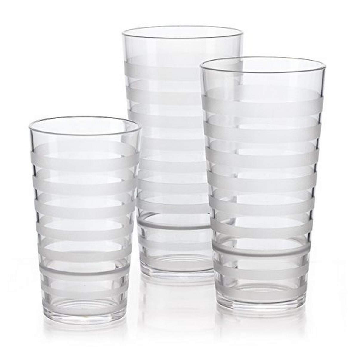 GET 12 Ounce / Set of 12 / Clear Tumblers & Water Glasses