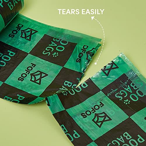 Image of BarkButler x FOFOS Poop Bag Accessory Set (34 Bags with 1 Dispenser) - Leakproof & Durable Dog Poop Bags, Poop Bag Dispenser for Dogs - Brown & Green