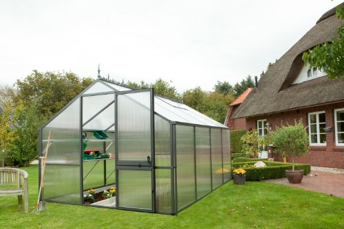 Preisvergleich Produktbild KGT Gewächshaus "Tulpe III" 7,5 m² (moosgrün)