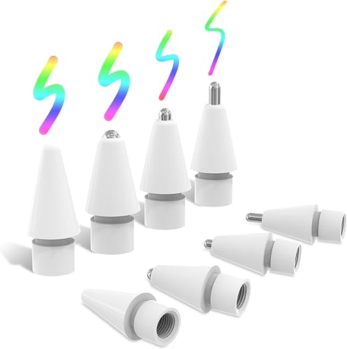 Miniatura 1 de MoKo Paquete de 8 puntas USB-C para Apple Pencil de 1 generación y 2 generación, puntas de repuesto para lápiz Apple Pencil para iPad Pen, no se