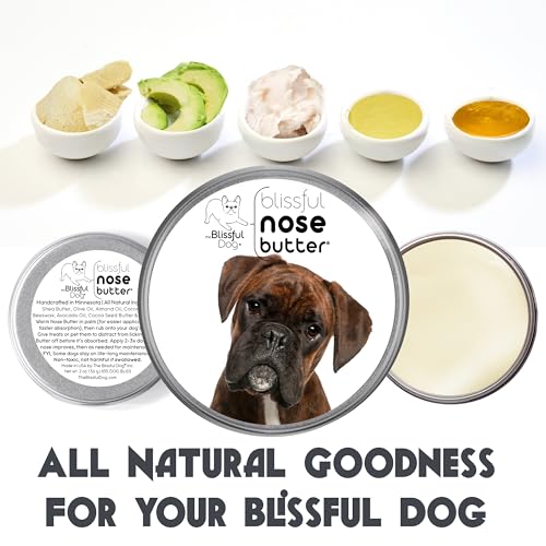 Image of The Blissful Dog Brindle Boxer Nose Butter, Versatile Dog Nose Balm for Dry Nose, Handcrafted Nose Moisturizer, Easy-to-Apply Dog Essentials, Unscented, 2 oz.