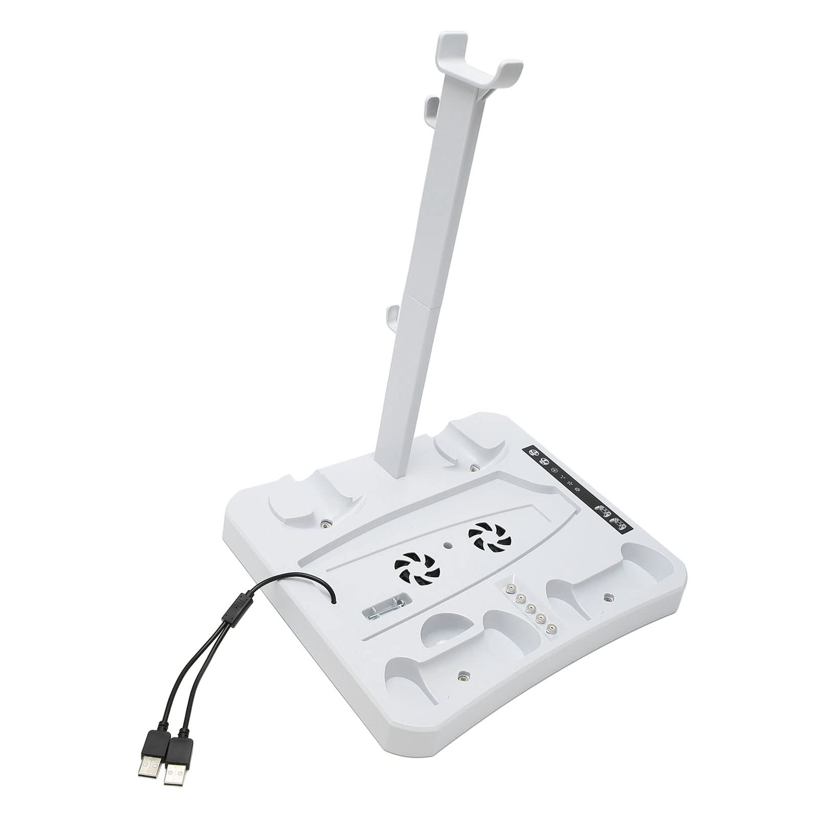 Base DE Carga Dual, Enfriador DE Consola MultiFunció, Indicador LED, Estacia DE Carga DE Controlador Desmontable Estable para EDICIÓN Digital para VR2
