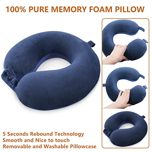 Lookka-Travel-Pillow-Memory-Foam-Neck-Support-Pillowfor-by-PlanesCarsTrains-and-Home-Offices-Comfortable-Head-Soft-Sleeping-Rest-Cushion-Hiddengreen