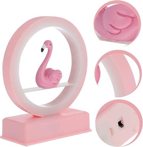 Miniatura 9 de DOITOOL Lámpara de noche de flamenco para niños, lámpara de pared para guardería, lámpara de cama para niños, decoración del hogar, escritorio,