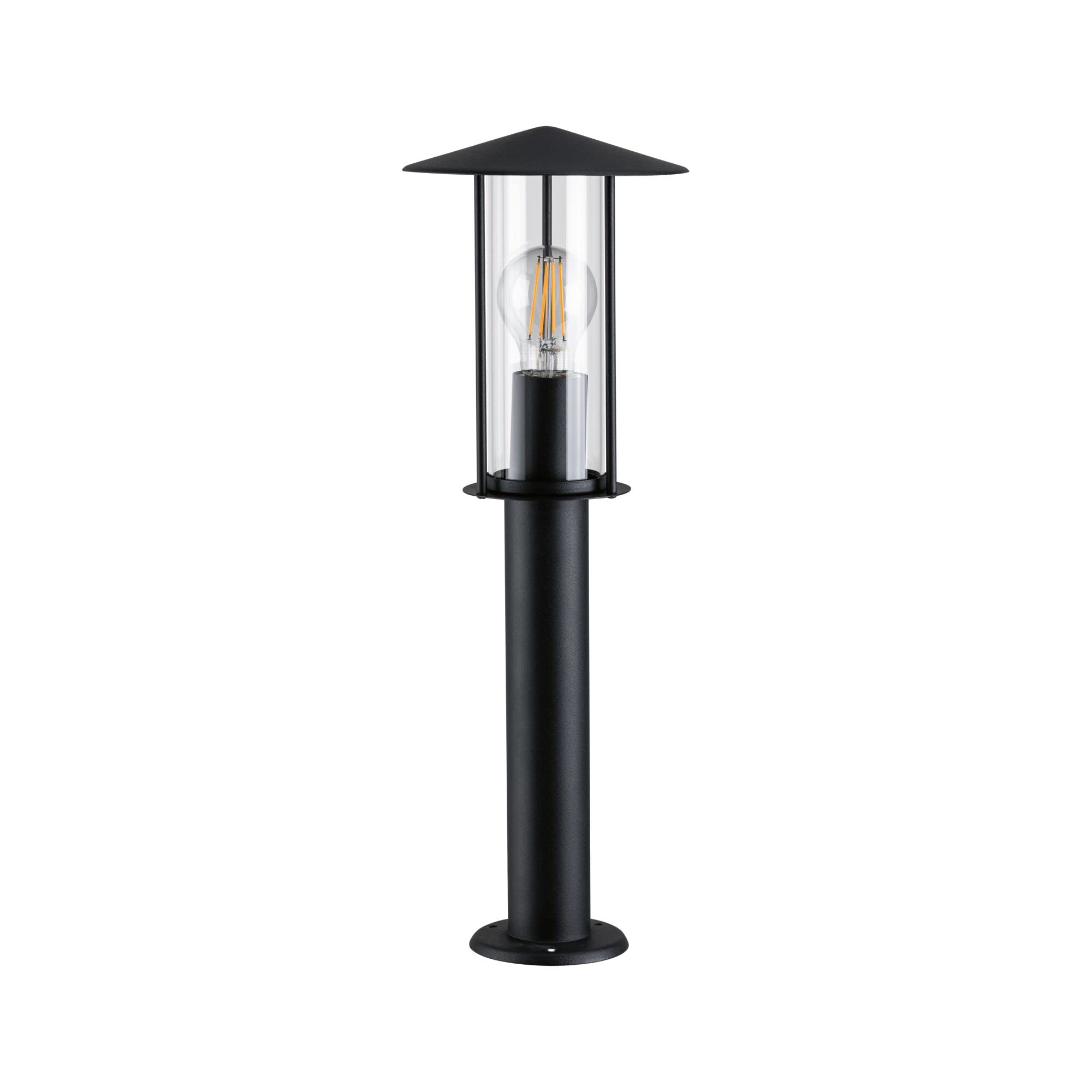 Paulmann 94737 oprawa zewnętrzna LED oprawa słupk. Classic przyjazna owadom IP44 500mm 2200K 4,3W 420lm 230V Czarny E27 metal złote św. słupek ogrod.