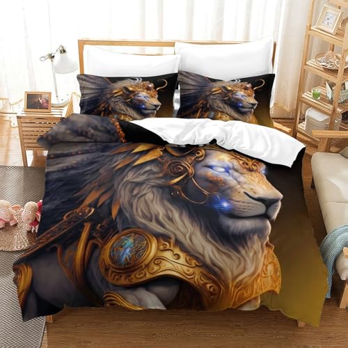 Housse de couette dragon 3D en microfibre résistante et hypoallergénique 200x200