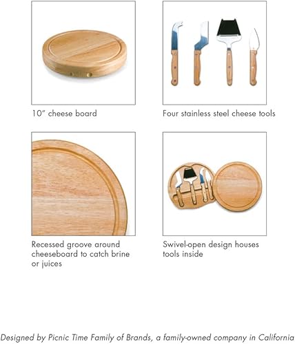 Miniatura 9 de PICNIC TIME NCAA Circo Cheese Board and Knife Set - Charcuterie Board Set - Wood Cutting Board