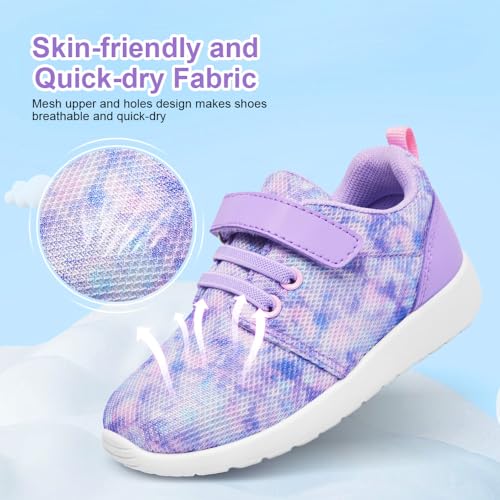 HIITAVE Toddler Tennis Shoes Girls Sneakers Walking Running Athletic Summer Shoes2