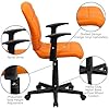 Flash Furniture Clayton Mid-Back Orange Quilted Vinyl Swivel Task Office Chair with Arms #4