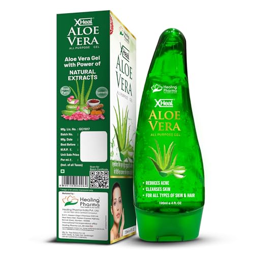 Image of Healing Pharma -XHeal Aloe Vera Gel For Face & Hair - 120ml x Pack of 2