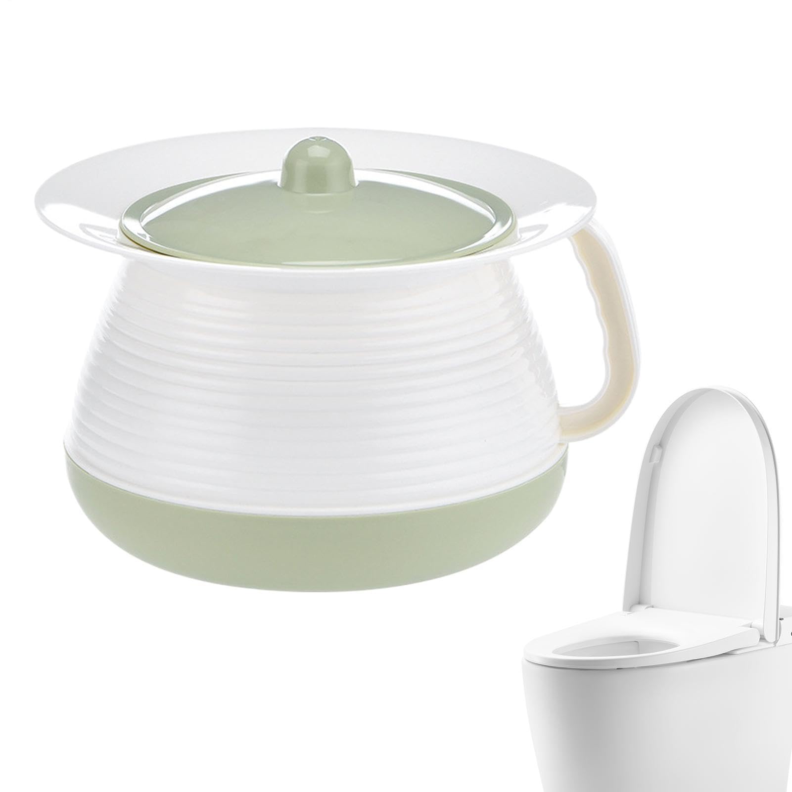 Pot De Chambre Adulte, Urinoir Avec Couvercle Et Poignée Bassin De Lit Pot De Nuit Toilette Camping Pour Hommes, Femmes, Personnes Âgées