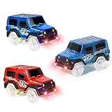 DOMIRE 3 Pack Car Track Replacement Toy Car, Glow in The Dark Racing Track Accessories Compatible with Most Tracks