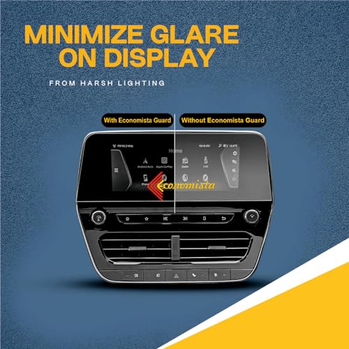 Image of Economista Drive In Luxury Car Screen Protector [Guard] For Infotainment System, 9H Hardness, Water Resistant, Oleophobic, Perfect Design For Toyota Taisor S, S Plus & G Variant [7 Inch, Glossy /Clear]