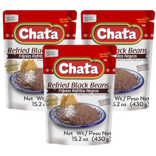 Chata Mexican Refried Black Beans (Pack of 3)