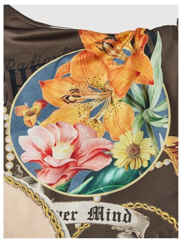 Image of SOLY HUX Women's Y2k Off The Shoulder Tops Vintage Floral Sleeveless Going Out Crop Tank Top Tropical Vacation Outfits