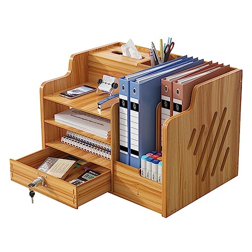DRULINE Schreibtisch Organizer 4 Schubladen | 30x28,5x30cm Holz Kommode | Weiß/Mint Mit Metallgriffen