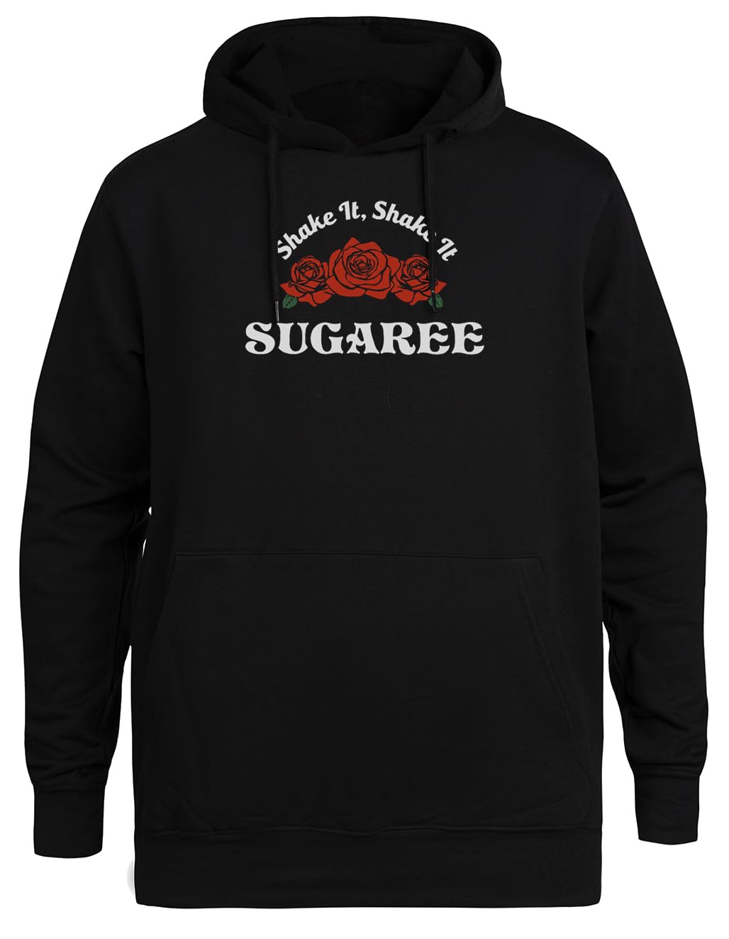 Shake It Sugaree Felpa Nera Unisex Eco-Friendly Unisex Black Hoodie Eco-Friendly Hooded Jacket