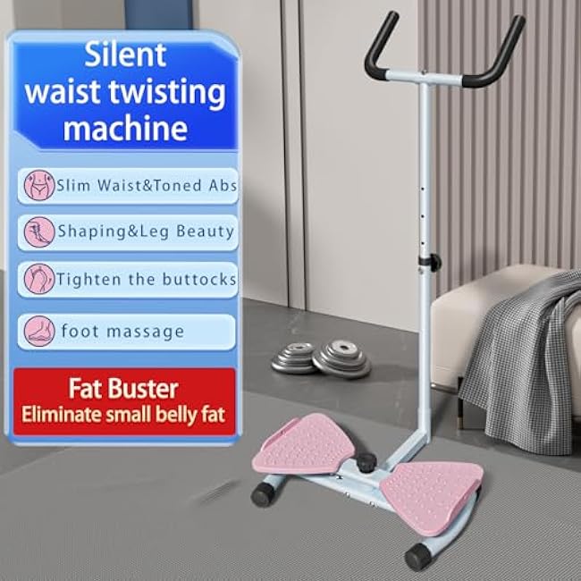 Waist Twisting Machine with Handlebar, Ab Twister Board with Phone Holder, 330 lbs Capacity Waist Twister for Women Belly Fat, Home Gym Exercise Equipment for Slim Waist and Core Ab Exercise