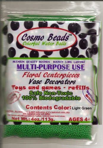 Water Pearls Gel Beads- Wedding & Event Centerpieces- Cosmo Beads (Tm)-Makes 3 Gallons (4 Oz. Pack)  - //coolthings.us