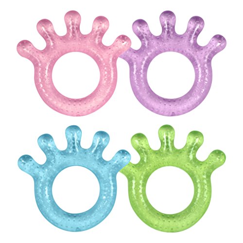 Green Sprouts Cooling Teether (2 Pack) | Soothes Gums & Promotes Healthy Oral Development | Safer Plastic Filled With Sterilized Water, Chill For Extra Relief, Textured Surface To Massage Gums #TOP1