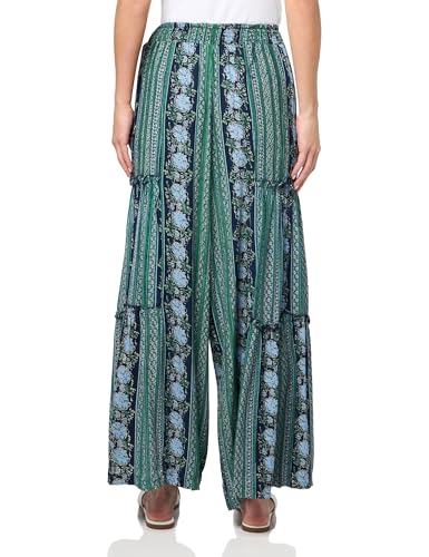 Angie Women's Floral Wide Leg Pants with Ruffles2