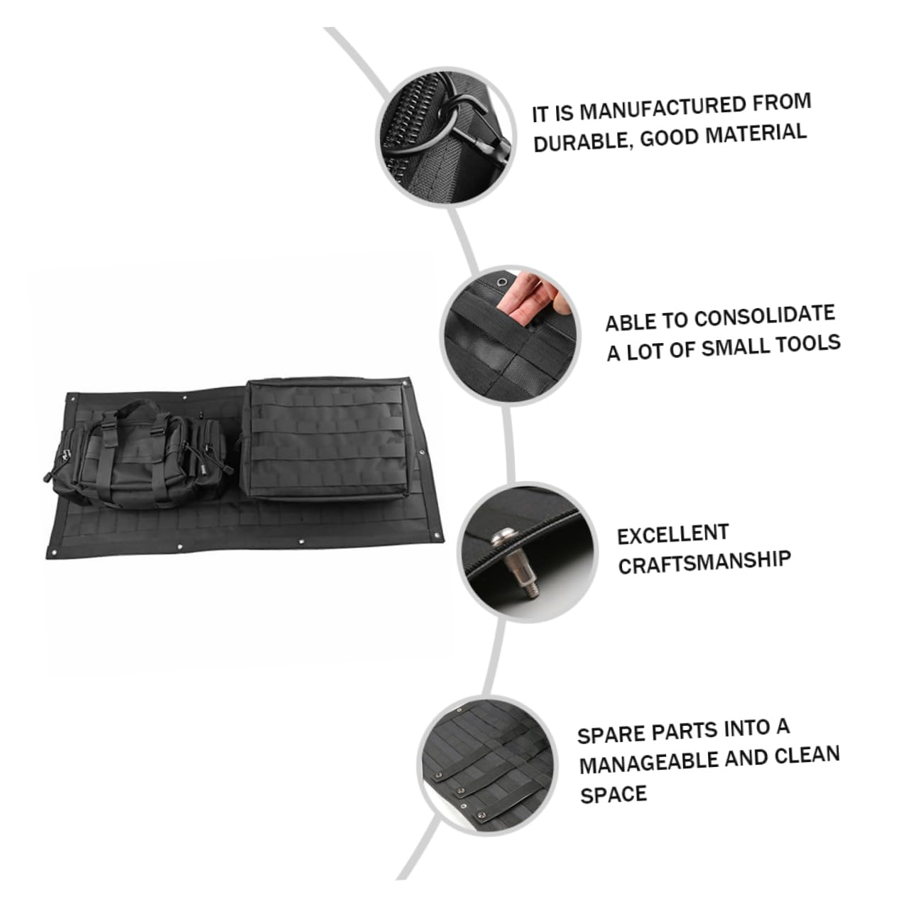 Zerodeko Kit Multifuncional Bolsa Trasera Alta Densidad Resistente Garantizadas
