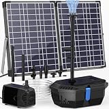 NFESOLAR Solar Pond Filter Fountain, 30W Solar Pond Pump with Pond Filter, 16.4 Ft Cord, 6.6 Ft Tubing for Outdoor Pond 200-600 Gallons, Garden Waterscape N3223