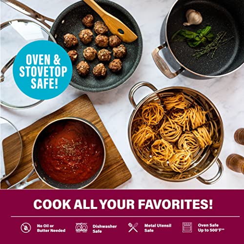 Granitestone 13 Pc Pots and Pans Set Non Stick Cookware Set, Kitchen Cookware Sets, Pot and Pan Set, Pot Set, Hard Anodized Non Stick Pots and Pans Set with Lids, Nonstick Cookware Set Dishwasher Safe