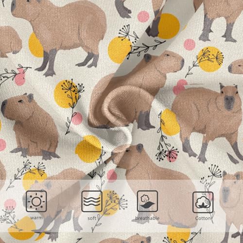 Girls' Underwear Capybara Plant Circle Cotton Stretch Comfort Toddler Panties3