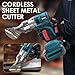 ZUYIYI Cordless Metal Shear Cutter for Makita 18V Battery (Not Included), 2300RPM Brushless Sheet Metal Cutter w/360° Swivel Head, Electric Nibbler Cutting Tool for Steel, Iron, Carpet & Cardboard