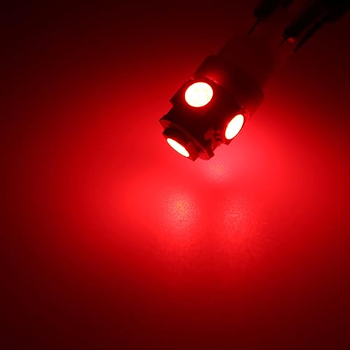 Miniatura 9 de GLOFE T10 194 168 Dash Instrument Bombillas LED Rojo Brillante Panel Calibre Panel Panel Cluster Dashboard Bombillas LED 10 unidsSet