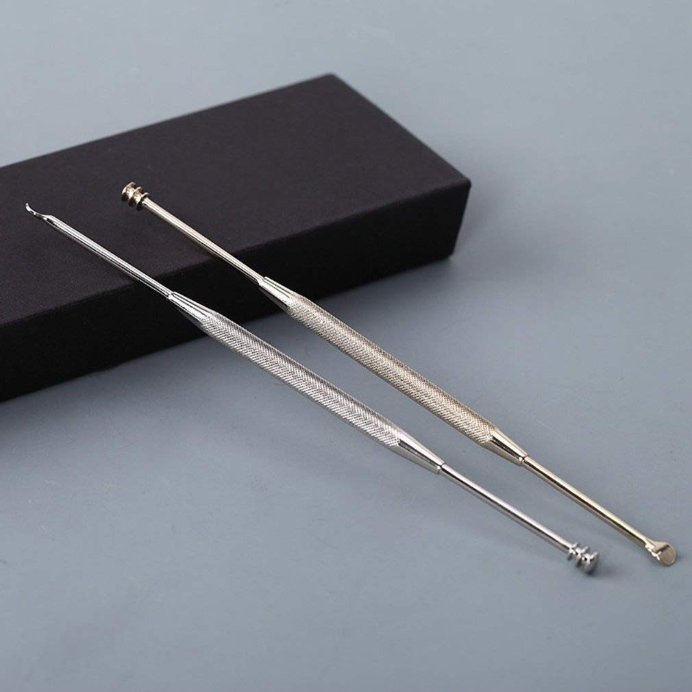 Iumer Double-Ended Stainless Steel Spiral Ear Pick Spoon Ear Wax Removal Cleaner Ear Care Beauty Tool Kit Multifunction