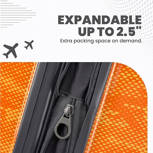 Spyder Matrix 29 Inch Large Luggage Expandable Hardside Upright Suitcase with 360° Spinner Wheels, TSA Approved Lock, Orange4