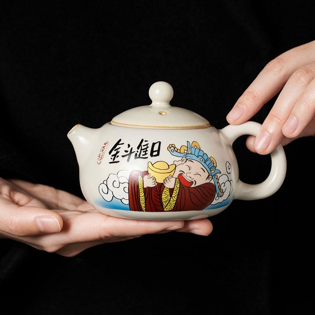 Ceramic Teapot Teapot Household Ceramic Kung Fu Tea Set Exquisite Single Pot Tea Party Teapot With Filter Tea Pot Ceramic