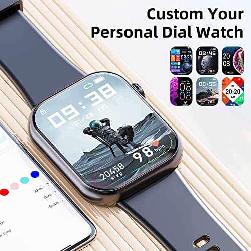 Hwagol Smart Watch (Answer/Make Call) 2024 Newest 1.85 Inch Fitness Tracker, Heart Rate/Sleep Monitor/Pedometer/Calories, Multiple Sport Modes, Ai Voice Smart Watches For Men Women Android Ios Phones thumb #7