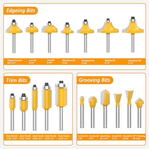 Newdeli 35-Piece Router Bit Set