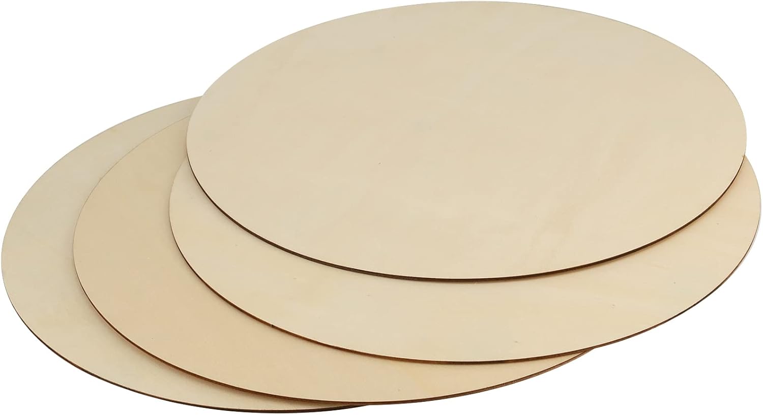 Round Wood Circles, SEHOI 24 PCS 15 Inch Wood Slices, Unfinished Blank Wooden Rounds Slice Wooden Cutouts for Crafts, Door Hanger, Wall Art, DIY and Decorations, 0.1 Inch Thick