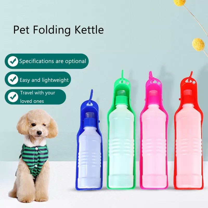 Miniatura 4 de Botella de agua para perros de 17 onzas, botella de agua portátil para perro, a prueba de fugas, botellas de agua plegables portátiles para