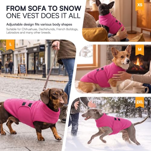 Image of Queenmore Large Dog Sweater,Fleece French Bulldog Sweater with Leash Hole