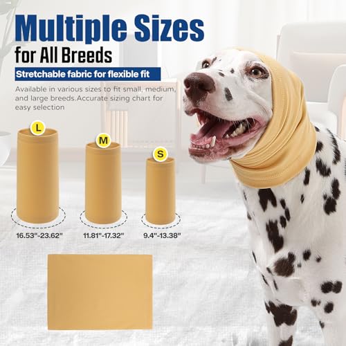 Image of Dog Calming Hoodie Quiet Head Cover Sleeves Anxiety Relief /Noise Protection - Grooming - Thunder - Fireworks