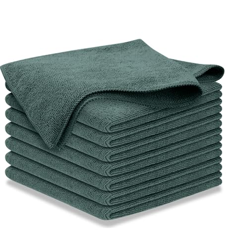 Image of USANOOKS Premium 300GSM Microfiber Cleaning Cloth - 12.5 inchx12.5 inch High Performance - 1200 Washes, Ultra Absorbent Microfiber Towels for Cars Undercarriage, Rims & Engine Bay Cleaning - Microfiber Cloth