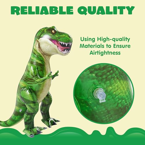 Image of JOYIN 30 inchT.rex Dinosaur Inflatable, Tyrannosaurus Rex Inflatable Dinosaur Toy for Party Decorations, Birthday Party Gift for Kids and Adults (Pack of 3)