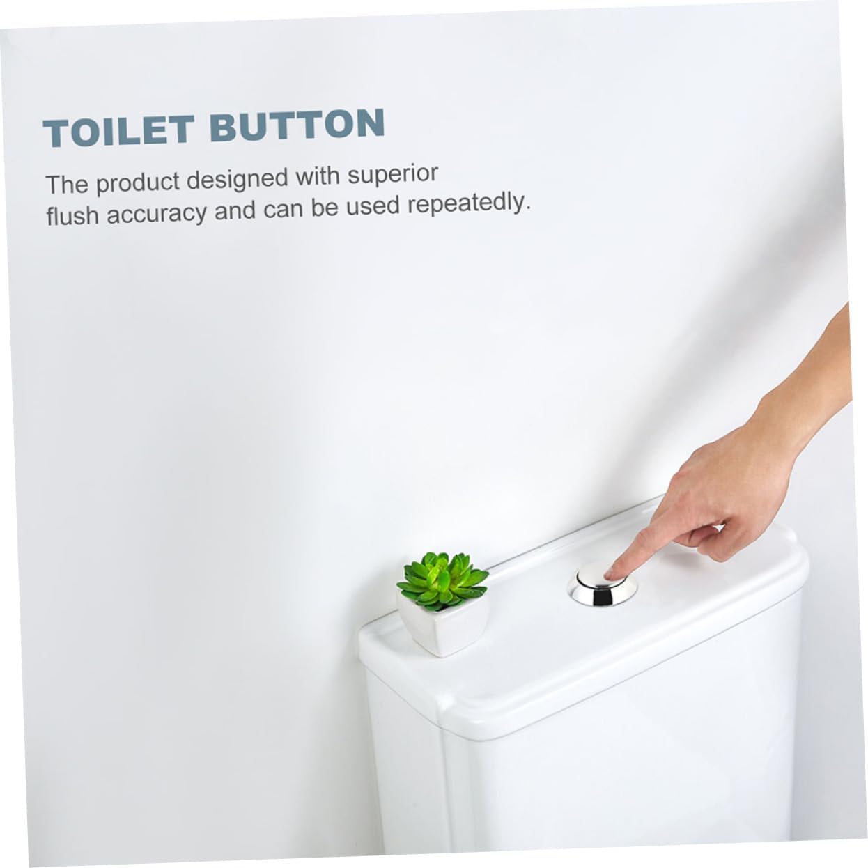 Mipcase 36pcs Dual Flush Toilet Button Toilet Tank Push Button Round Head Flush Regulator