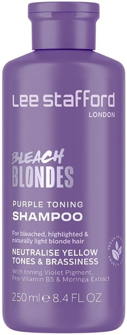 Lee Stafford Bleach Blondes Purple Toning Shampoo | A Weekly Toning Purple Shampoo for Blonde Hair Cleansing