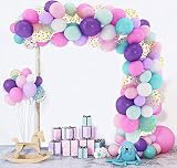 ❤ Varios Usos: Ya sean fiestas de cumpleaños, fiestas temáticas de sirenas, baby showers, despedidas de soltera, bodas, etc., ¡nuestros rosa azules globos pueden crear un ambiente romántico y de ensueño perfectamente!