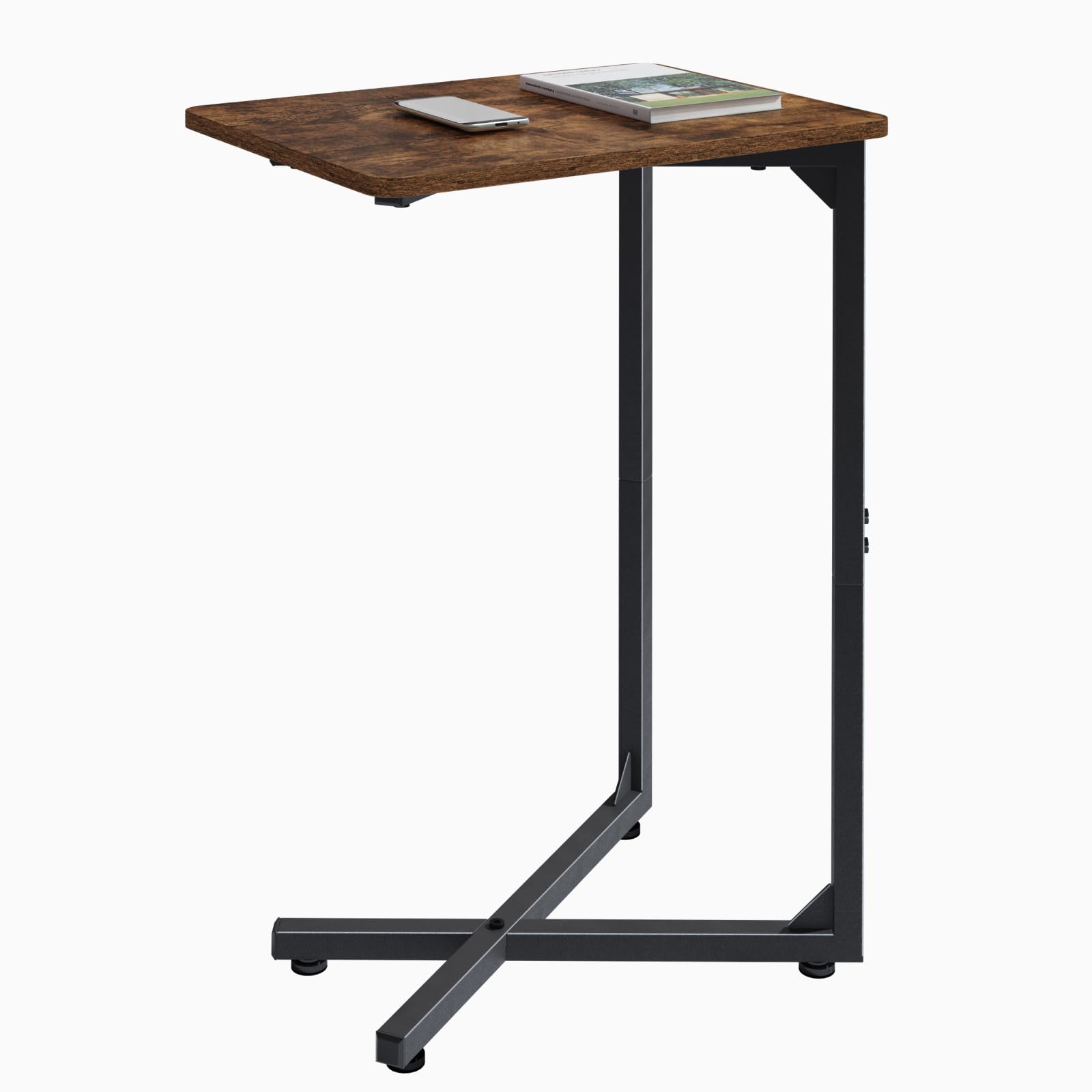 Photo 1 of NEFROM C-Shaped End Table, Small Couch Side Table, Sofa TV Tray Table for Living Room, Bedroom, Bedside ET-X-BR1