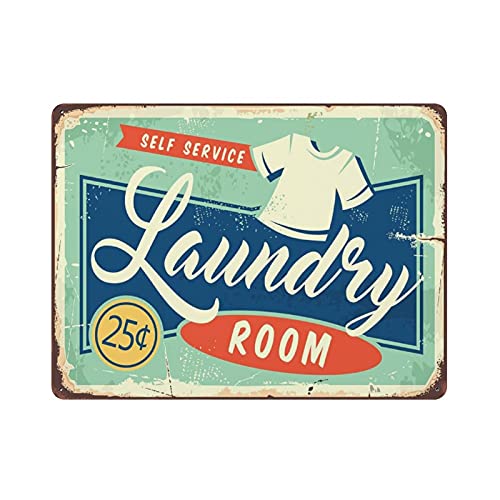 Hdadwy Targa in metallo per la lavanderia, per la casa, per la casa, la cucina, il giardino, il garage, decorazione da parete, 30,5 x 40,6 cm