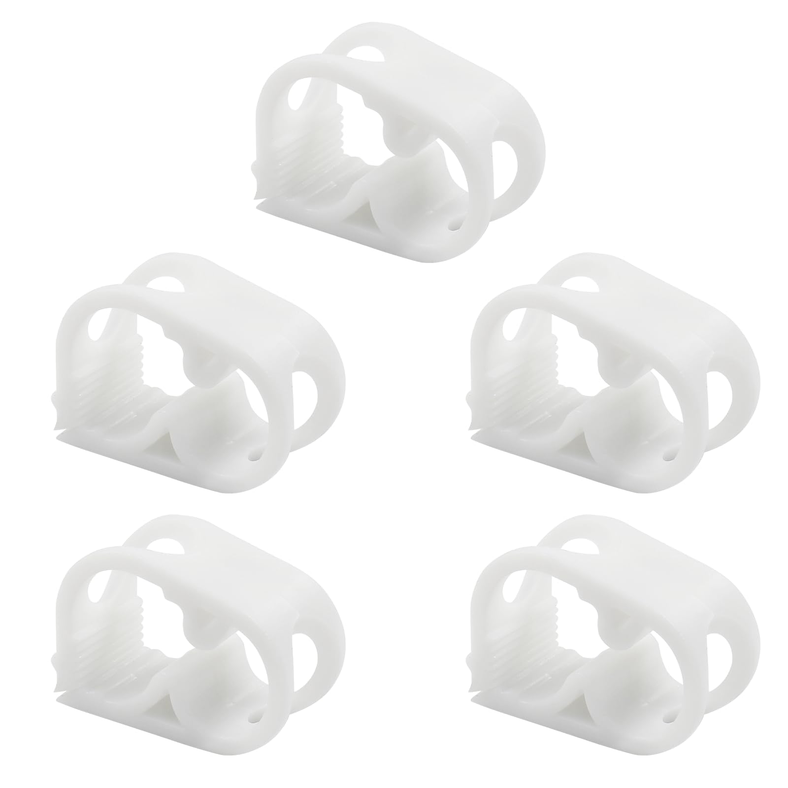 1434 - 1234 plastic tubing clamps 5 pcs adjustable tube clamp peg tube clip laboratory pinch valve flow control hose clamp for control wine beer bottle and infusion bottle white