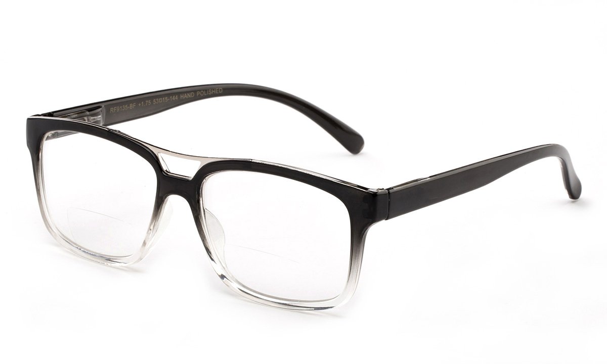 Newbee Fashion -"Rafael" Spring Hinge Bifocal Reading Glasses with Translucent Frame Premium Design
